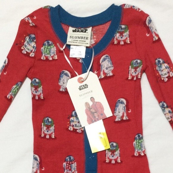 Munki Munki Star Wars R2D2 Thermal Union Suit 1-Pc Pajamas PJ's Sz 3T NWT - Picture 2 of 3